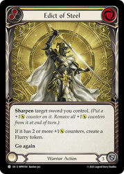 Edict of Steel (Yellow)
Mastery Pack Warrior
Single
Flesh and Blood