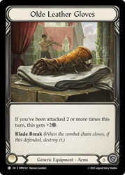 Olde Leather Gloves
Mastery Pack Warrior
Single
Flesh and Blood