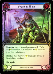 Sharp 'n Shine (Blue)
Mastery Pack Warrior
Single
Flesh and Blood