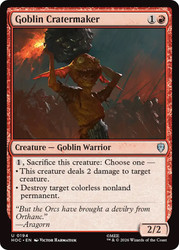 Goblin Cratermaker
The Hobbit Commander
Single
Magic: The Gathering