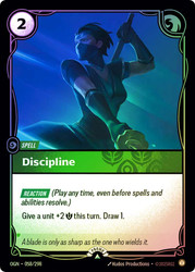 Discipline (Nexus Night)
Promotional Cards
Single
Riftbound