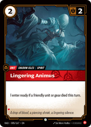 Lingering Animus
Radiance
Single
Riftbound