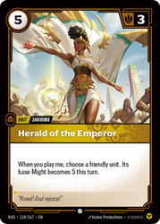 Herald of the Emperor
Radiance
Single
Riftbound