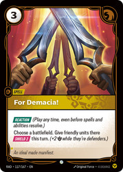 For Demacia!
Radiance
Single
Riftbound