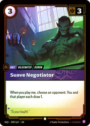 Suave Negotiator
Radiance
Single
Riftbound