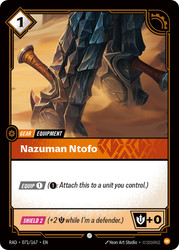 Nazuman Ntofo
Radiance
Single
Riftbound