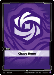 Chaos Rune
Radiance
Single
Riftbound