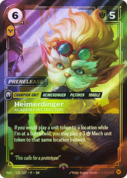 Heimerdinger - Academy Instructor (Prerelease)
Promotional Cards
Single
Riftbound