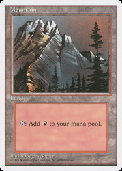 Mountain (B)\n4th Edition\nSingle\nMagic The Gathering