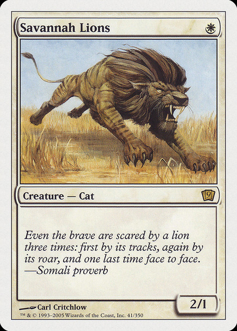 Savannah Lions\n9th Edition\nSingle\nMagic The Gathering