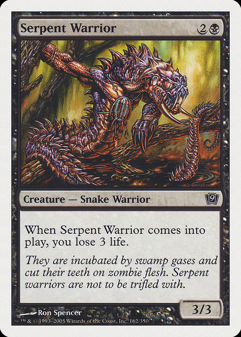 Serpent Warrior\n9th Edition\nSingle\nMagic The Gathering