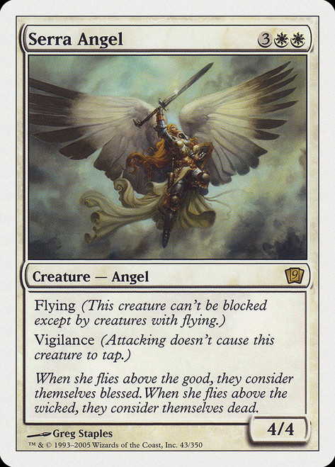 Serra Angel\n9th Edition\nSingle\nMagic The Gathering