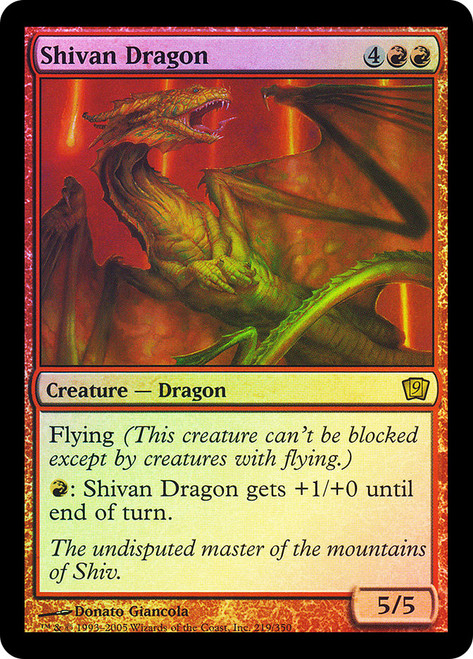 Shivan Dragon\n9th Edition\nSingle\nMagic The Gathering