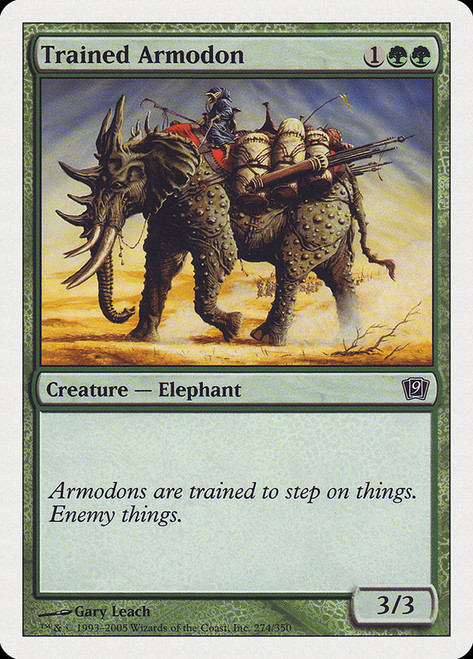Trained Armodon\n9th Edition\nSingle\nMagic The Gathering