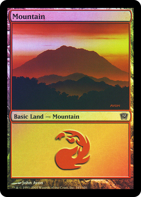Mountain (#345)\n9th Edition\nSingle\nMagic The Gathering