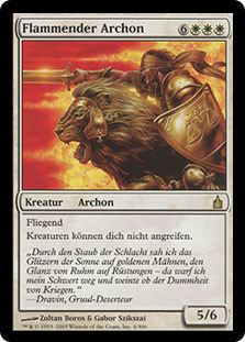 Blazing Archon
Ravnica: City of Guilds - German
Single
Magic The Gathering