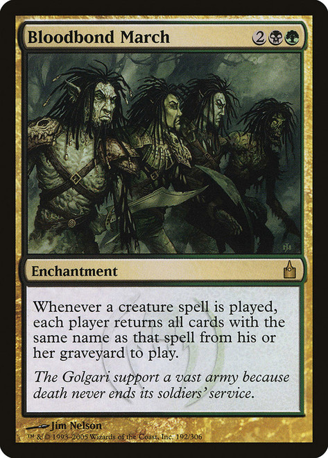 Bloodbond March\nRavnica: City of Guilds\nSingle\nMagic The Gathering