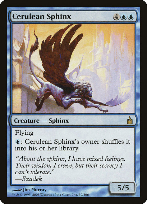Cerulean Sphinx\nRavnica: City of Guilds\nSingle\nMagic The Gathering