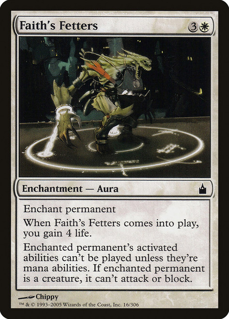 Faith's Fetters\nRavnica: City of Guilds\nSingle\nMagic The Gathering