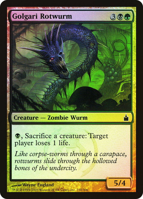 Golgari Rotwurm\nRavnica: City of Guilds\nSingle\nMagic The Gathering