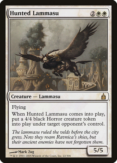 Hunted Lammasu\nRavnica: City of Guilds\nSingle\nMagic The Gathering