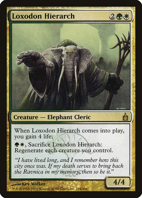 Loxodon Hierarch\nRavnica: City of Guilds\nSingle\nMagic The Gathering