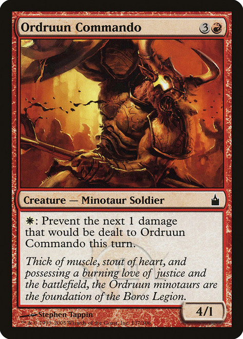 Ordruun Commando\nRavnica: City of Guilds\nSingle\nMagic The Gathering