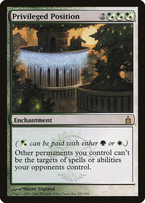 Privileged Position\nRavnica: City of Guilds\nSingle\nMagic The Gathering