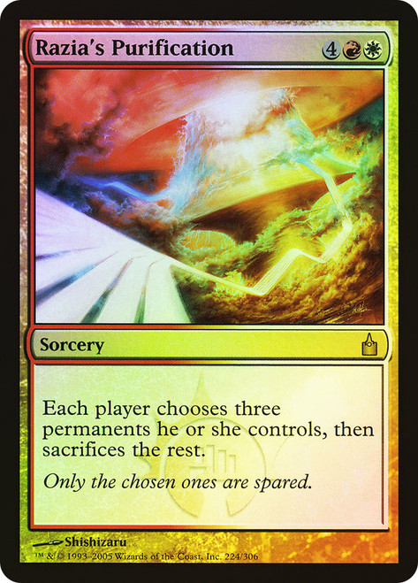 Razia's Purification\nRavnica: City of Guilds\nSingle\nMagic The Gathering