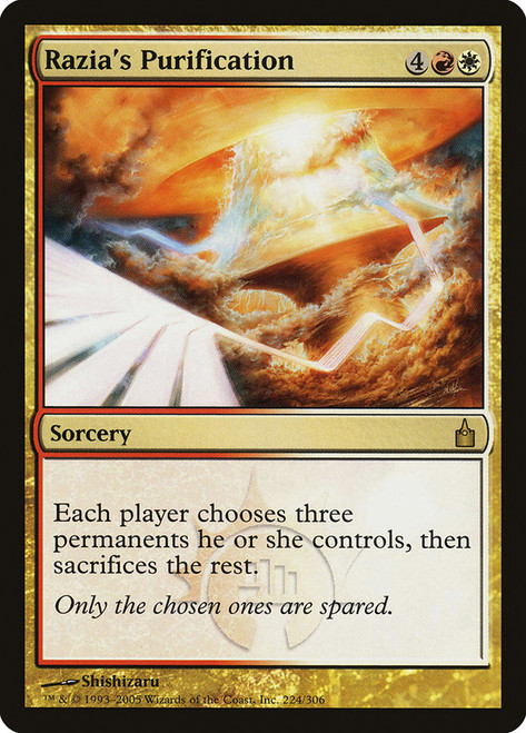 Razia's Purification\nRavnica: City of Guilds\nSingle\nMagic The Gathering