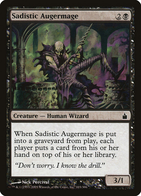 Sadistic Augermage\nRavnica: City of Guilds\nSingle\nMagic The Gathering
