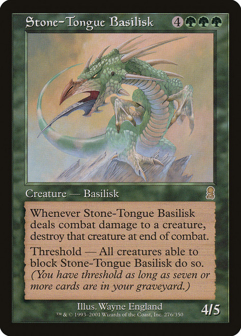 Stone-Tongue Basilisk\nOdyssey\nSingle\nMagic The Gathering