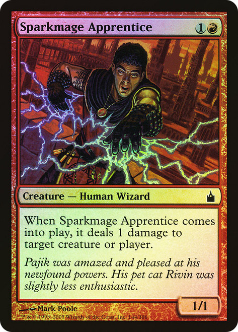 Sparkmage Apprentice\nRavnica: City of Guilds\nSingle\nMagic The Gathering