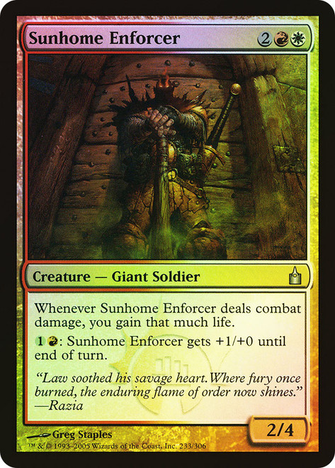 Sunhome Enforcer\nRavnica: City of Guilds\nSingle\nMagic The Gathering