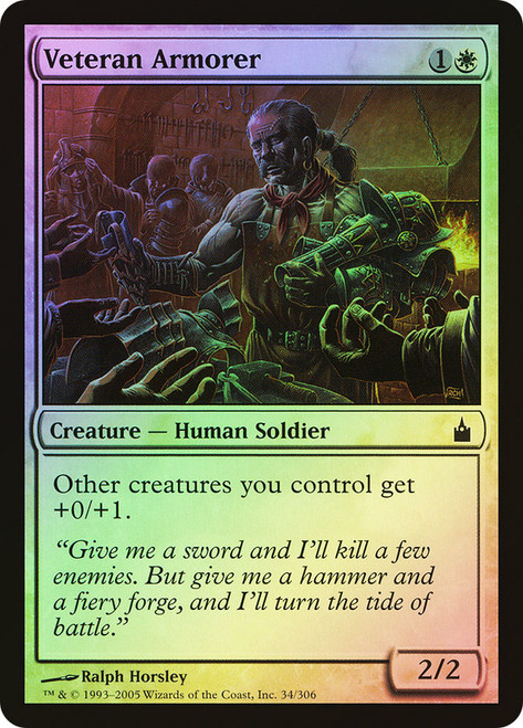 Veteran Armorer\nRavnica: City of Guilds\nSingle\nMagic The Gathering
