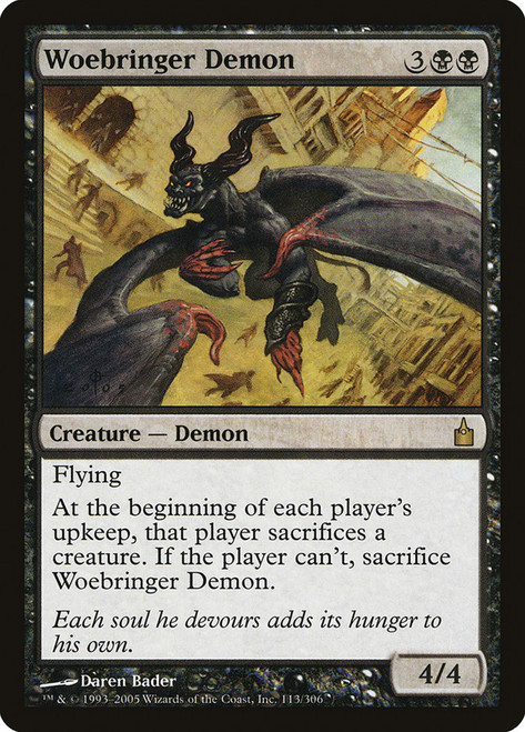 Woebringer Demon\nRavnica: City of Guilds\nSingle\nMagic The Gathering