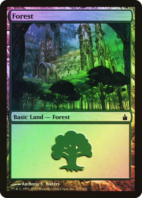 Forest (#305)\nRavnica: City of Guilds\nSingle\nMagic The Gathering