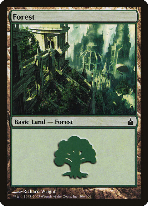 Forest (#306)\nRavnica: City of Guilds\nSingle\nMagic The Gathering