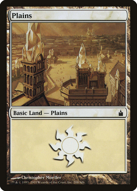 Plains (#288)\nRavnica: City of Guilds\nSingle\nMagic The Gathering