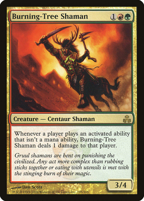 Burning-Tree Shaman\nGuildpact\nSingle\nMagic The Gathering