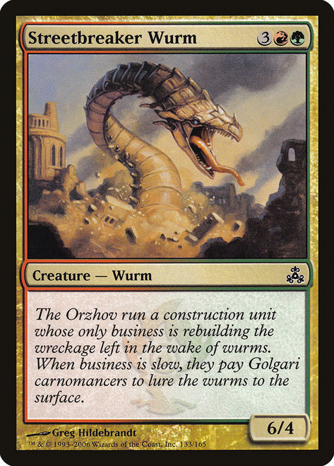 Streetbreaker Wurm\nGuildpact\nSingle\nMagic The Gathering