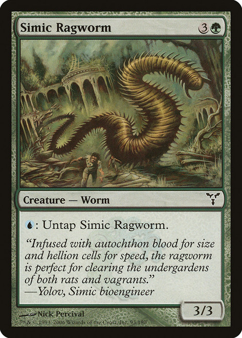 Simic Ragworm\nDissension\nSingle\nMagic The Gathering