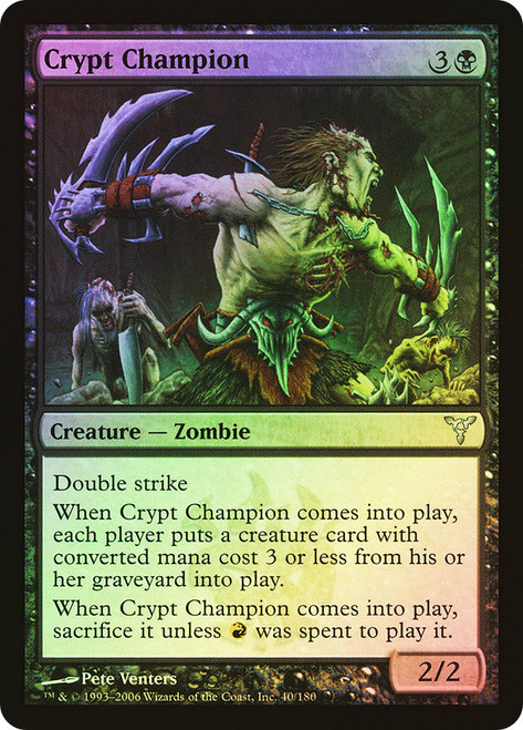 Crypt Champion\nDissension\nSingle\nMagic The Gathering
