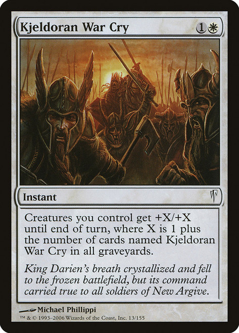 Kjeldoran War Cry\nColdsnap\nSingle\nMagic The Gathering