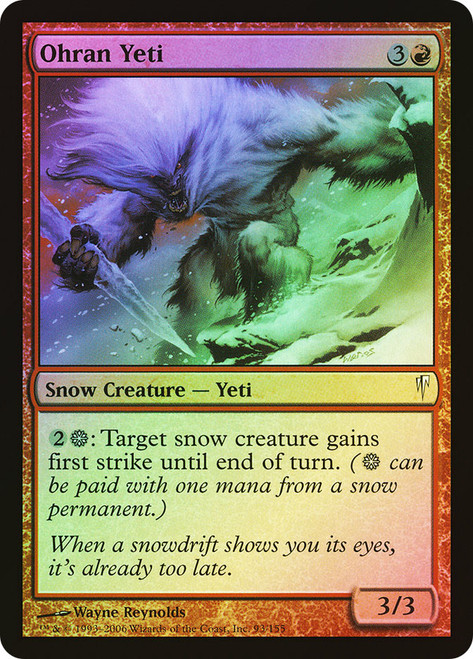 Ohran Yeti\nColdsnap\nSingle\nMagic The Gathering