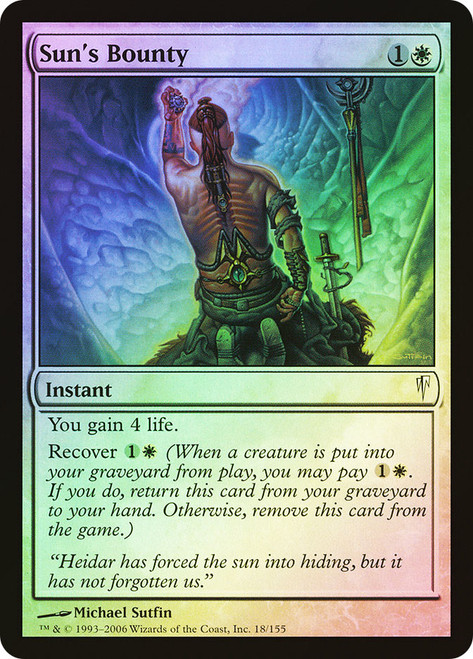 Sun's Bounty\nColdsnap\nSingle\nMagic The Gathering