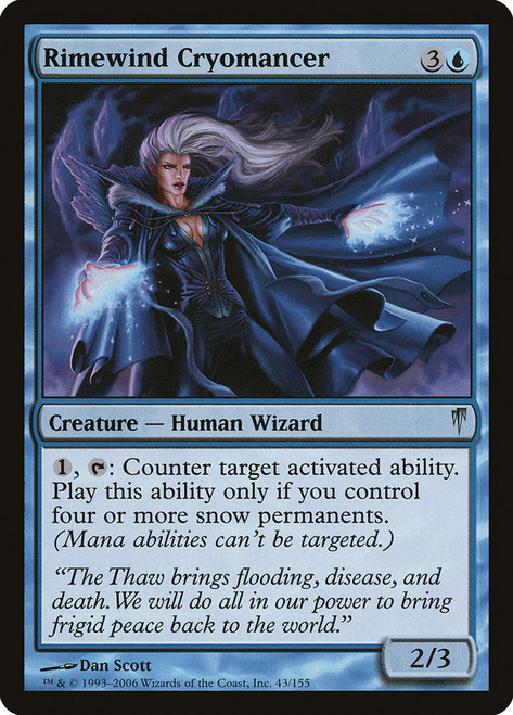 Rimewind Cryomancer\nColdsnap\nSingle\nMagic The Gathering