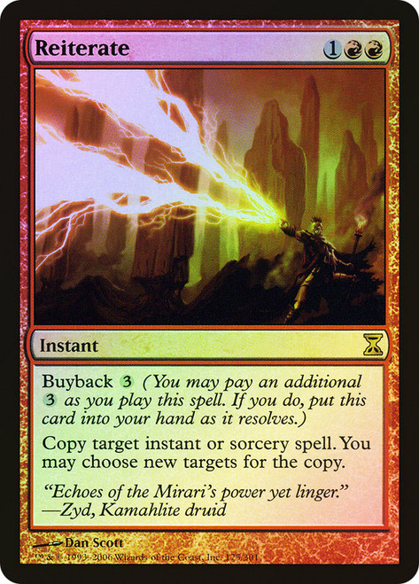 Reiterate\nTime Spiral\nSingle\nMagic The Gathering