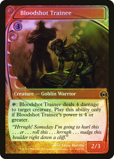 Bloodshot Trainee\nFuture Sight\nSingle\nMagic The Gathering