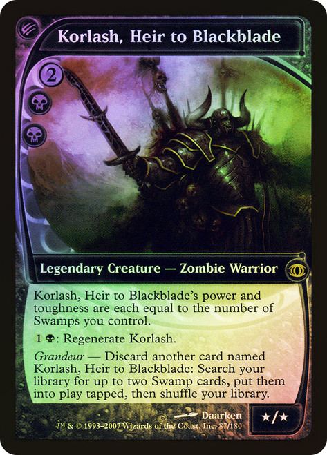 Korlash, Heir to Blackblade\nFuture Sight\nSingle\nMagic The Gathering